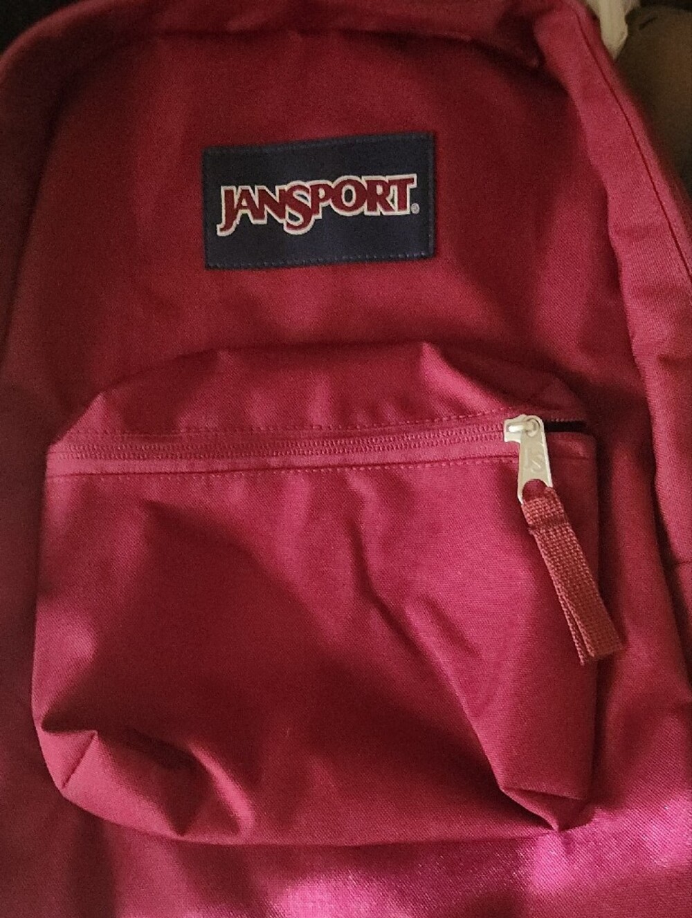 Jansport Burgundy Everyday Transport russet red Backpack with Front Pocket - Picture 9 of 13